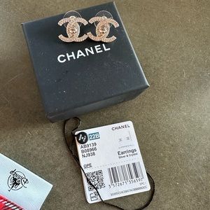 Chanel CC stud earrings